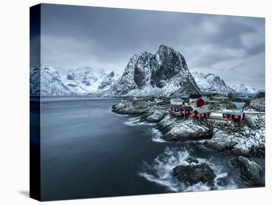 Hamnoy - Lofoten Islands, Norway Coastal Rocks and Mountains.-ClickAlps-Stretched Canvas