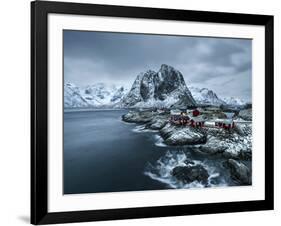Hamnoy - Lofoten Islands, Norway Coastal Rocks and Mountains.-ClickAlps-Framed Photographic Print