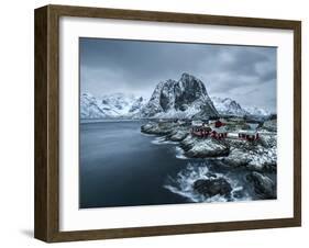 Hamnoy - Lofoten Islands, Norway Coastal Rocks and Mountains.-ClickAlps-Framed Photographic Print