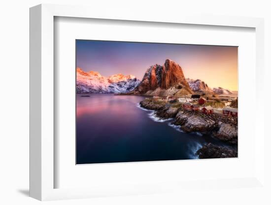 Hamnoy Sunrise-Javier de la-Framed Photographic Print