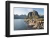 Hamnoy where rorbu (fishermen's huts) are now used for tourist accommodation-Ellen Rooney-Framed Photographic Print