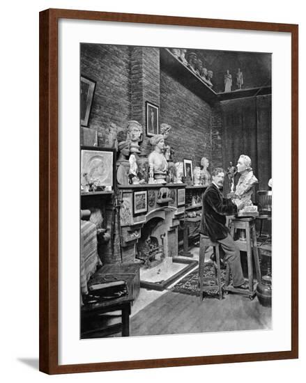 Hamo Thornycroft at Work--Framed Photographic Print
