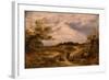 Hampstead Heath, C.1855-56 (Oil on Canvas)-John Linnell-Framed Giclee Print