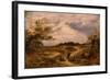 Hampstead Heath, C.1855-56 (Oil on Canvas)-John Linnell-Framed Giclee Print