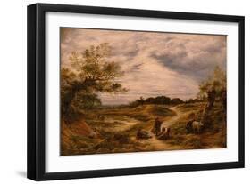 Hampstead Heath, C.1855-56 (Oil on Canvas)-John Linnell-Framed Giclee Print