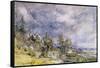 Hampstead Heath from Near Well Walk, 1834-John Constable-Framed Stretched Canvas