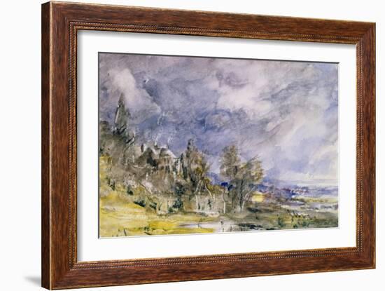 Hampstead Heath from Near Well Walk, 1834-John Constable-Framed Giclee Print