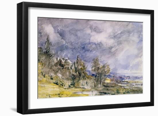 Hampstead Heath from Near Well Walk, 1834-John Constable-Framed Giclee Print