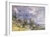 Hampstead Heath from Near Well Walk, 1834-John Constable-Framed Premium Giclee Print