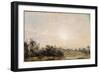 Hampstead Heath, Looking Towards Harrow, 1821-22 (Oil on Paper Laid on Canvas)-John Constable-Framed Giclee Print