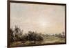 Hampstead Heath, Looking Towards Harrow, 1821-22 (Oil on Paper Laid on Canvas)-John Constable-Framed Giclee Print