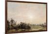 Hampstead Heath, Looking Towards Harrow, 1821-22 (Oil on Paper Laid on Canvas)-John Constable-Framed Giclee Print