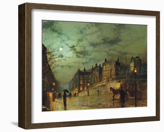 Hampstead Hill, Looking Down Heath Street, 1881-Grimshaw-Framed Giclee Print