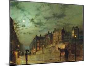 Hampstead Hill, Looking Down Heath Street, 1881-Grimshaw-Mounted Giclee Print