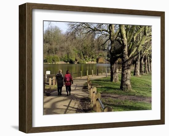 Hampstead Ponds, Hampstead Heath, London, England, United Kingdom-David Hughes-Framed Photographic Print