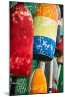 Hampton Beach, New Hampshire - Colorful Bouys-Lantern Press-Mounted Art Print