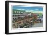 Hampton Beach, New Hampshire, General View of the Children's Parade-Lantern Press-Framed Art Print