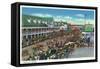 Hampton Beach, New Hampshire, General View of the Children's Parade-Lantern Press-Framed Stretched Canvas