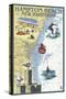 Hampton Beach, New Hampshire - Nautical Chart-Lantern Press-Stretched Canvas