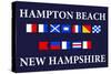 Hampton Beach, New Hampshire - Nautical Flags-Lantern Press-Stretched Canvas