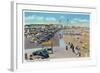 Hampton Beach, New Hampshire, View of Ocean Blvd and the Playground-Lantern Press-Framed Art Print