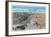 Hampton Beach, New Hampshire, View of Ocean Blvd and the Playground-Lantern Press-Framed Art Print