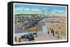 Hampton Beach, New Hampshire, View of Ocean Blvd and the Playground-Lantern Press-Framed Stretched Canvas
