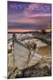 Hampton Beach, New Hampshire - Wooden Boat on Beach-Lantern Press-Mounted Art Print