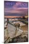 Hampton Beach, New Hampshire - Wooden Boat on Beach-Lantern Press-Mounted Art Print