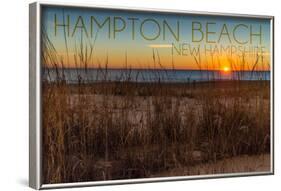 Hampton Beach, New Hampshire-Lantern Press-Framed Art Print