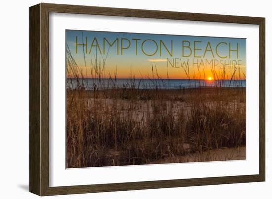 Hampton Beach, New Hampshire-Lantern Press-Framed Art Print