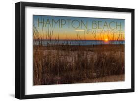 Hampton Beach, New Hampshire-Lantern Press-Framed Art Print