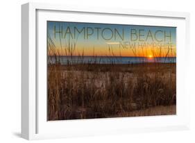 Hampton Beach, New Hampshire-Lantern Press-Framed Art Print