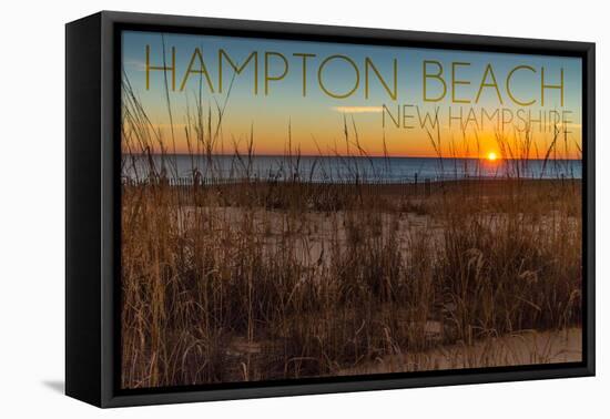 Hampton Beach, New Hampshire-Lantern Press-Framed Stretched Canvas