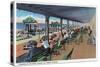 Hampton Beach, NH, Listening to the Band on the Casino Veranda Scene-Lantern Press-Stretched Canvas