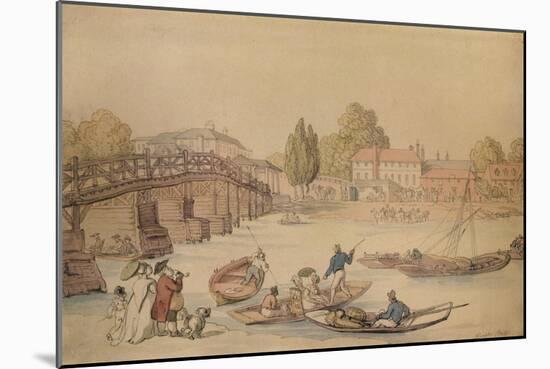 Hampton Bridge, 1800-Thomas Rowlandson-Mounted Giclee Print
