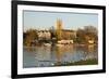 Hampton Church and River Thames, Surrey, England, United Kingdom-Charles Bowman-Framed Photographic Print