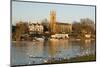 Hampton Church and River Thames, Surrey, England, United Kingdom-Charles Bowman-Mounted Photographic Print