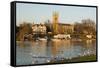 Hampton Church and River Thames, Surrey, England, United Kingdom-Charles Bowman-Framed Stretched Canvas