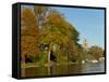 Hampton Church Autumn-Charles Bowman-Framed Stretched Canvas