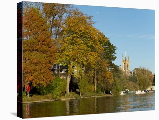 Hampton Church Autumn-Charles Bowman-Stretched Canvas