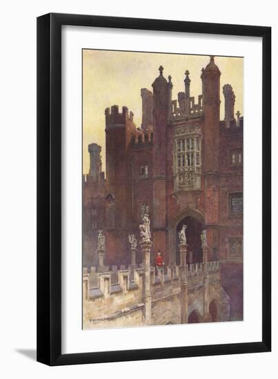 Hampton Court, Great Gate-Ernest W Haslehust-Framed Art Print