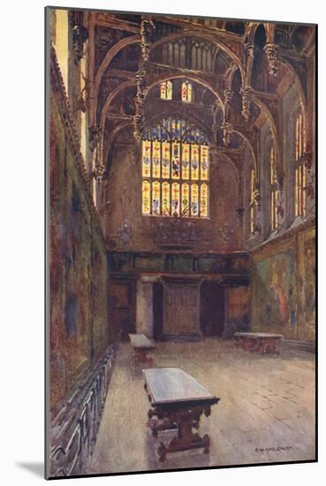 Hampton Court, Great Hall-Ernest W Haslehust-Mounted Art Print