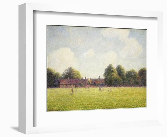 Hampton Court Green, 1891-Camille Pissarro-Framed Art Print