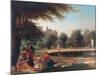 Hampton Court, the Fountain-James Digman Wingfield-Mounted Giclee Print