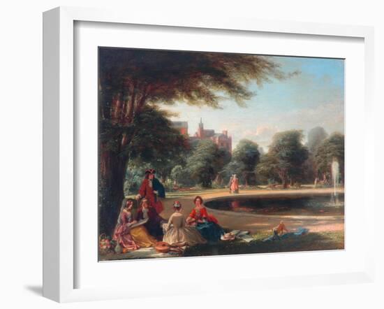 Hampton Court, the Fountain-James Digman Wingfield-Framed Giclee Print