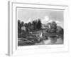 Hampton House, the Seat of Mr Garrick, Hampton, Richmond Upon Thames, London, 1815-William Radclyffe-Framed Giclee Print