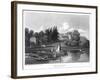 Hampton House, the Seat of Mr Garrick, Hampton, Richmond Upon Thames, London, 1815-William Radclyffe-Framed Giclee Print