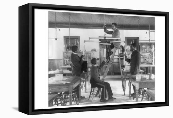 Hampton Institue Classroom-Frances Benjamin Johnston-Framed Stretched Canvas