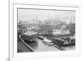 Hampton Roads Revels In the Return of the American Fleet-null-Framed Art Print